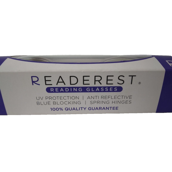 Readerest Blue Light Blocking Reading Glasses Crystal Bliss +3.75 Magnification - Picture 2 of 4